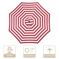 9 Ft Patio Umbrella Replacement Canopy Market Table Top Sunshade Cover Outdoor