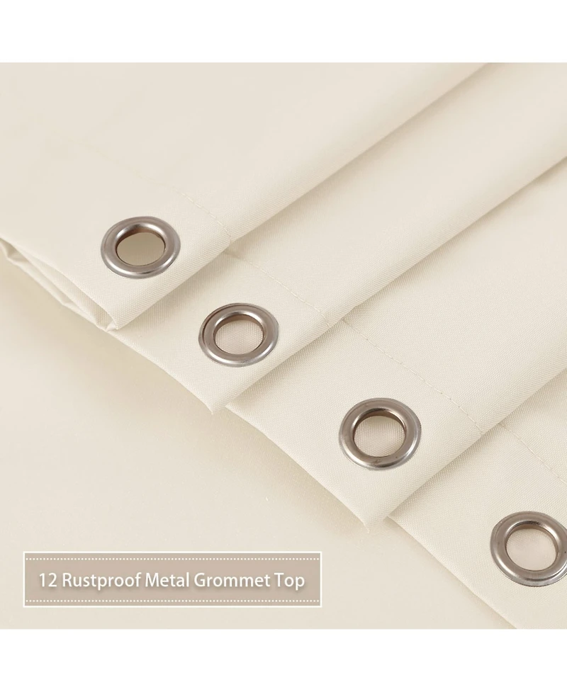 Caromio Waterproof Fabric Shower Curtain Liner with Magnets