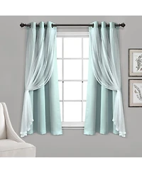 Lush Decor Grommet Sheer Panels With Insulated Blackout Lining