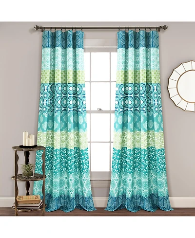 Lush Decor Bohemian Stripe Window Curtain Panels
