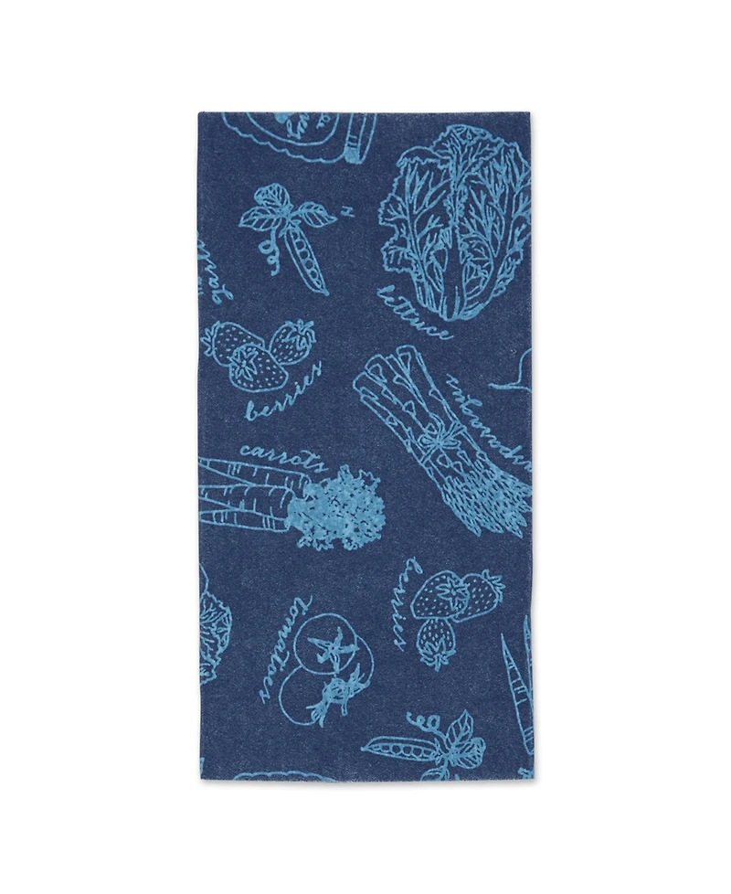 Design Imports Fridge Liner Collection Non-Adhesive, Cut to Fit, 12x24", Nautical Blue Market, 6 Piece