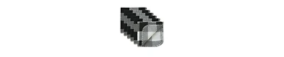 Design Imports Scrubber Dishcloths Collection Windowpane Dishrag Set, 12x12", Black Buffalo Check, 6 Piece
