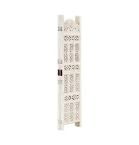 vidaXL Hand carved 4-Panel Room Divider White 63"x65" Solid Mango Wood