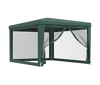 Party Tent with 4 Mesh Sidewalls Green 9.8'x13.1' Hdpe