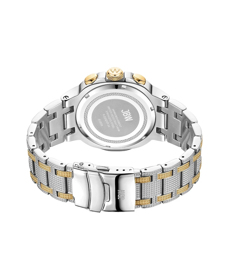 Jbw Men's Diamond (1/5 ct. t.w.) Watch in 18k Gold-Plated Two-tone Stainless-steel Watch 48mm