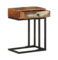 vidaXL U-Shaped Side Table 17.7"x11.8"x24" Solid Reclaimed Wood