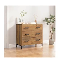 Chest of Drawers 29.5"x13.8"x27.6" Solid Wood Pine