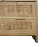 Streamdale 4-Drawer Rattan Cabinet for Home
