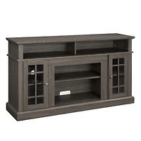 Streamdale Furniture Modern Tv Stand with Open/Closed Storage, Dark Walnut, 58"W