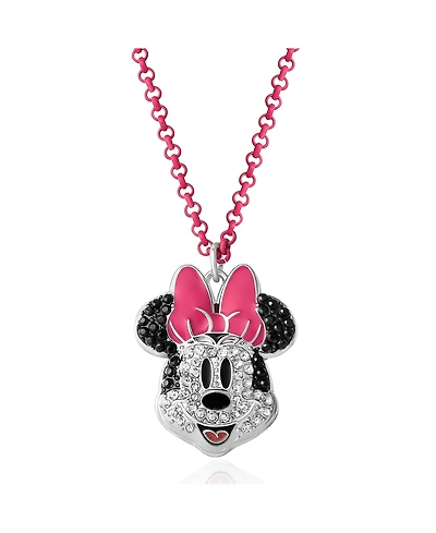 Disney Minnie Mouse Pave Pink Necklace