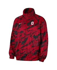 Nike Men's Scarlet Ohio State Buckeyes Anorak Half-Zip Jacket