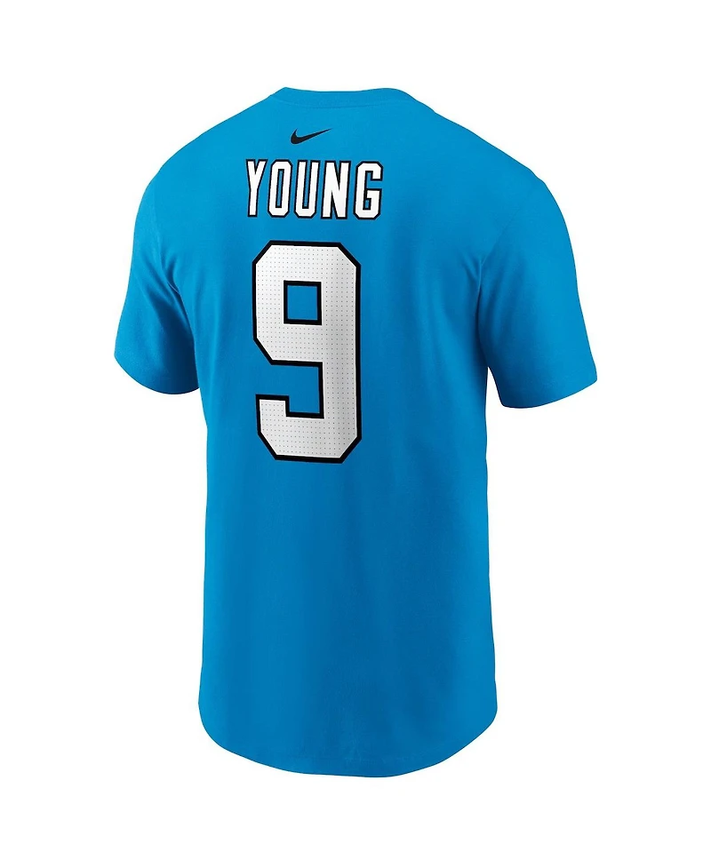 Nike Men's Bryce Young Blue Carolina Panthers 2023 Nfl Draft First Round Pick Player Name Number T-Shirt