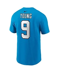 Nike Men's Bryce Young Blue Carolina Panthers 2023 Nfl Draft First Round Pick Player Name Number T-Shirt