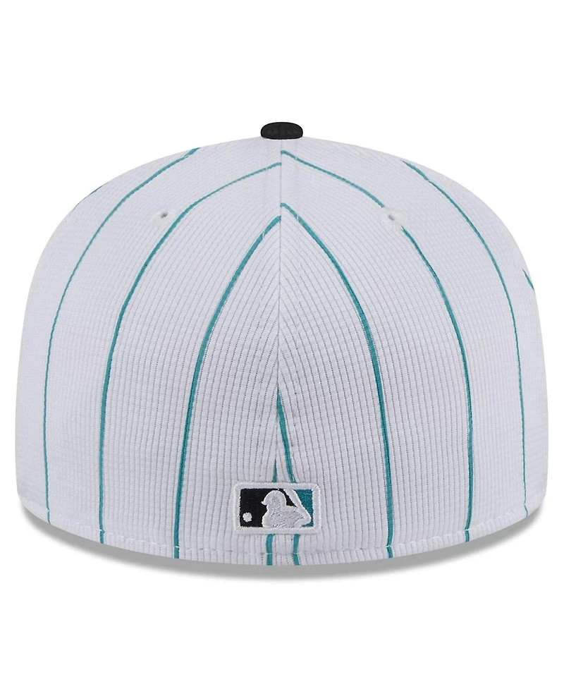 New Era Men's White Miami Marlins 2024 Batting Practice 59FIFTY Fitted Hat
