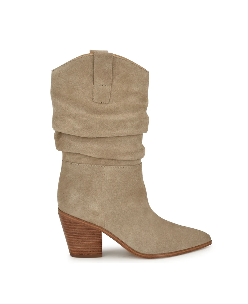 Nine West Women's Kadon Pointy Toe Block Heel Dress Booties