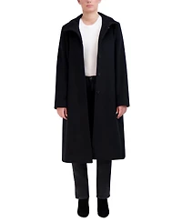 Cole Haan Womens Stand-Collar Single-Breasted Wool Blend Coat