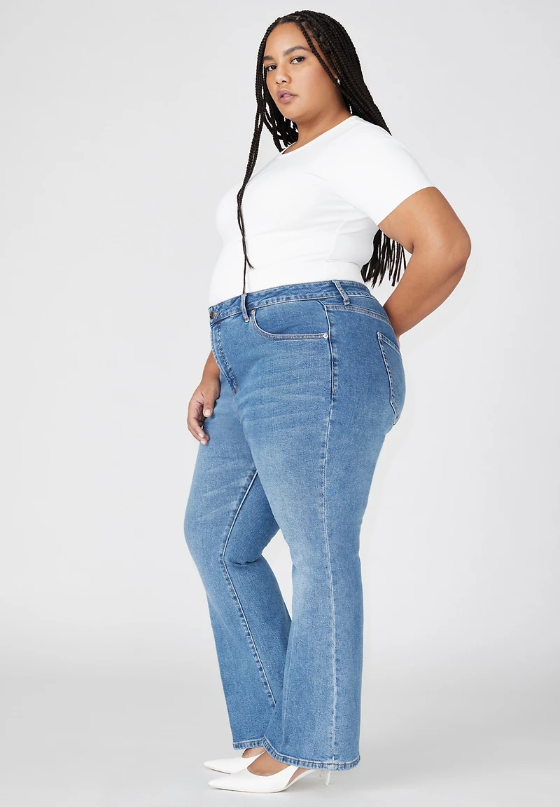 Eloquii Women's Plus The Flare Leg Jean