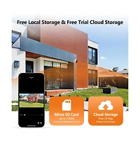 Z-edge SW02 2 Packs 1080P Full Hd Wireless Smart Cameras with Solar Panels, Supports Night Vision, Wi-Fi and Smartphone App