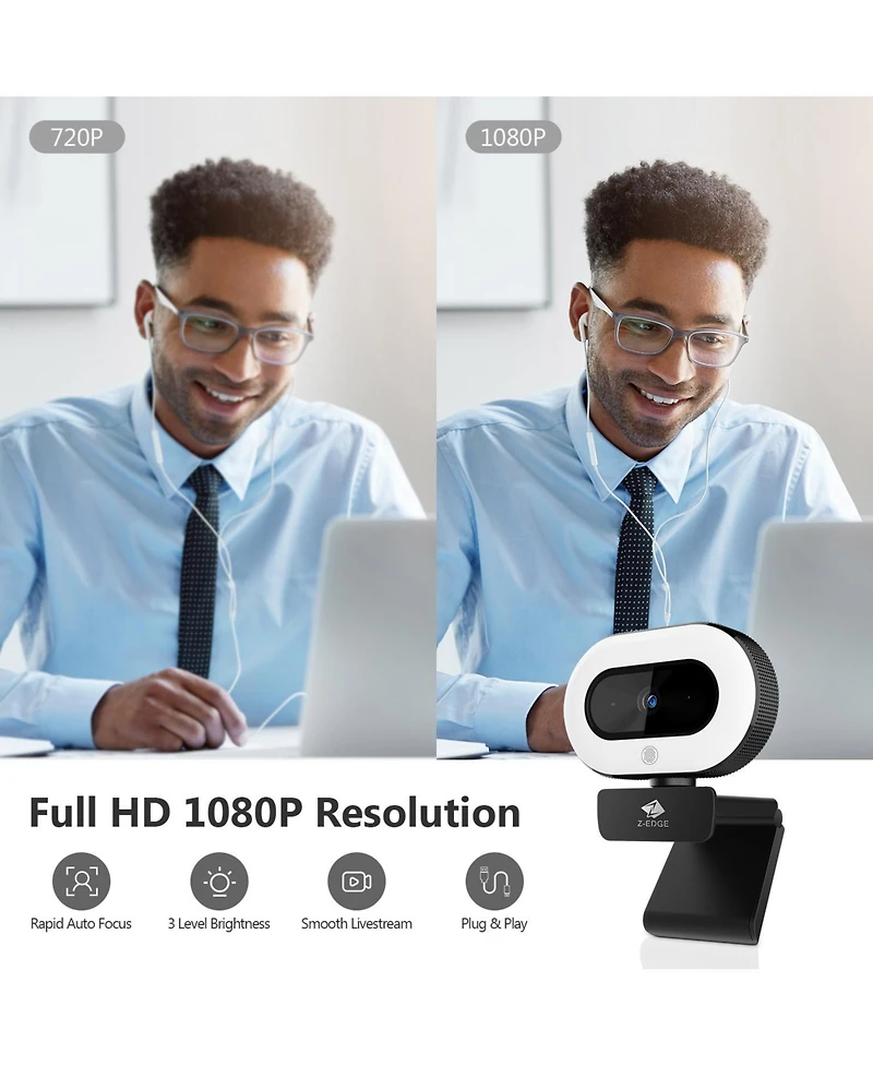 ZE560S Qhd 2K Stream Webcam Auto Focus Web Camera for Pc/Desktop/Laptop