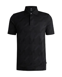 Boss by Hugo Boss Men's Houndstooth Jacquard Slim-Fit Polo Shirt