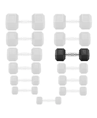 Philosophy Gym Rubber Coated Hex Dumbbell Hand Weight, 25 lbs