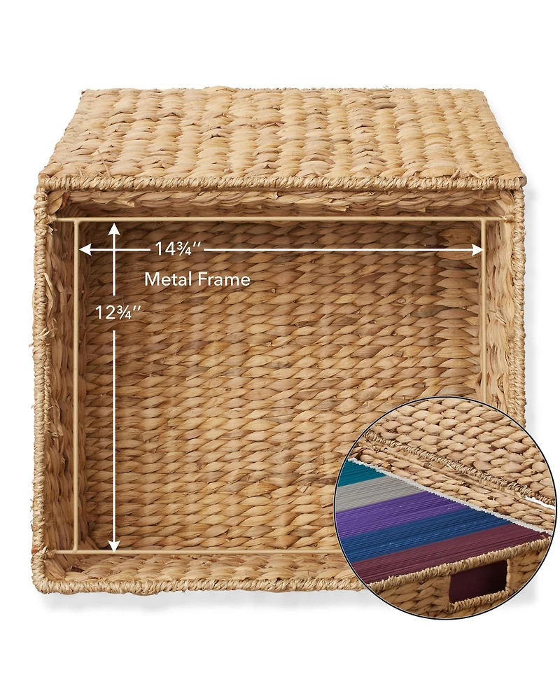 Casafield Rolling Filing Cabinet, Water Hyacinth Hanging File Folder Organizer, Home Office Storage