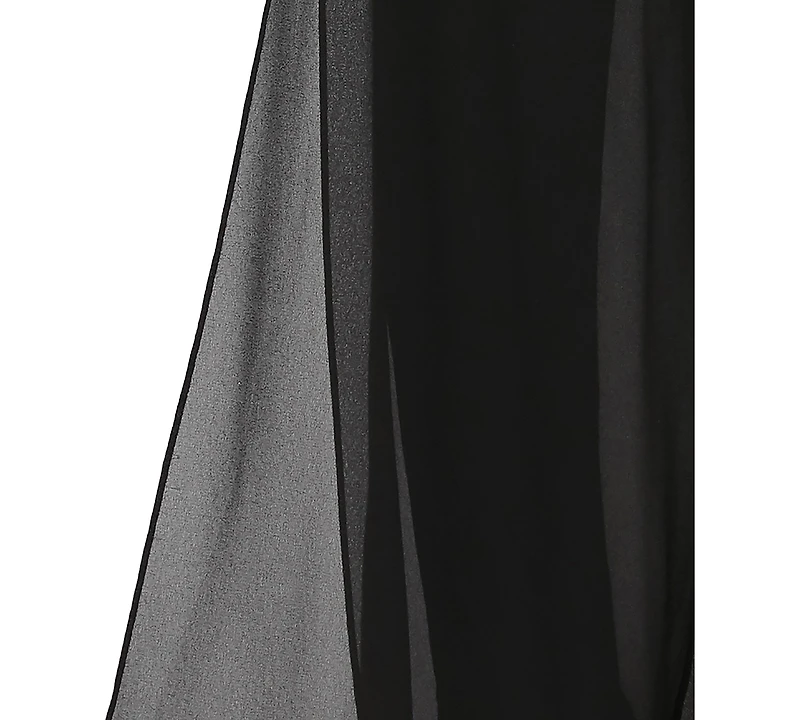 Alex Evenings Petite Straight-Leg Overlay Pants