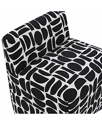 Tov Furniture 25" Geometric Jacquard Weave Stool