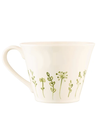 Belleek Pottery Flared Foral Mug