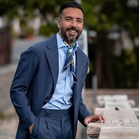 Lombardi - Hand Rolled Silk Neckerchief for Men