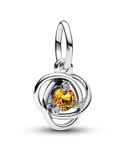 Pandora Sterling Silver Birthday Circle Stone Dangle Charm