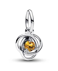 Pandora Sterling Silver Birthday Circle Stone Dangle Charm