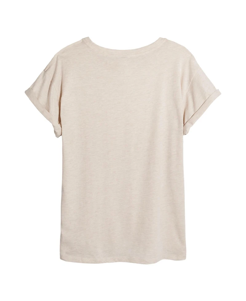 Hybrid Apparel Trendy Juniors Peanuts Floral Graphic Oversized Tee