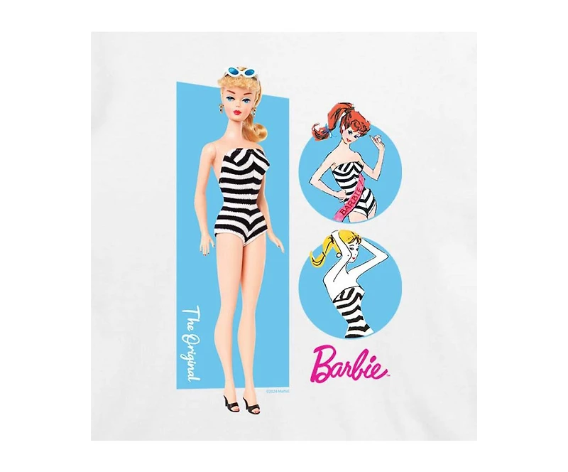 Hybrid Apparel Trendy Juniors Barbie Classic Cropped Tee
