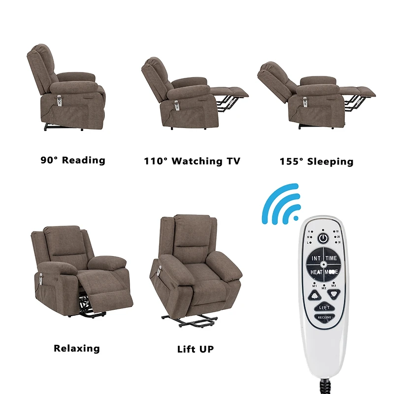Massage Recliner Chair for Elderly with Remote Control