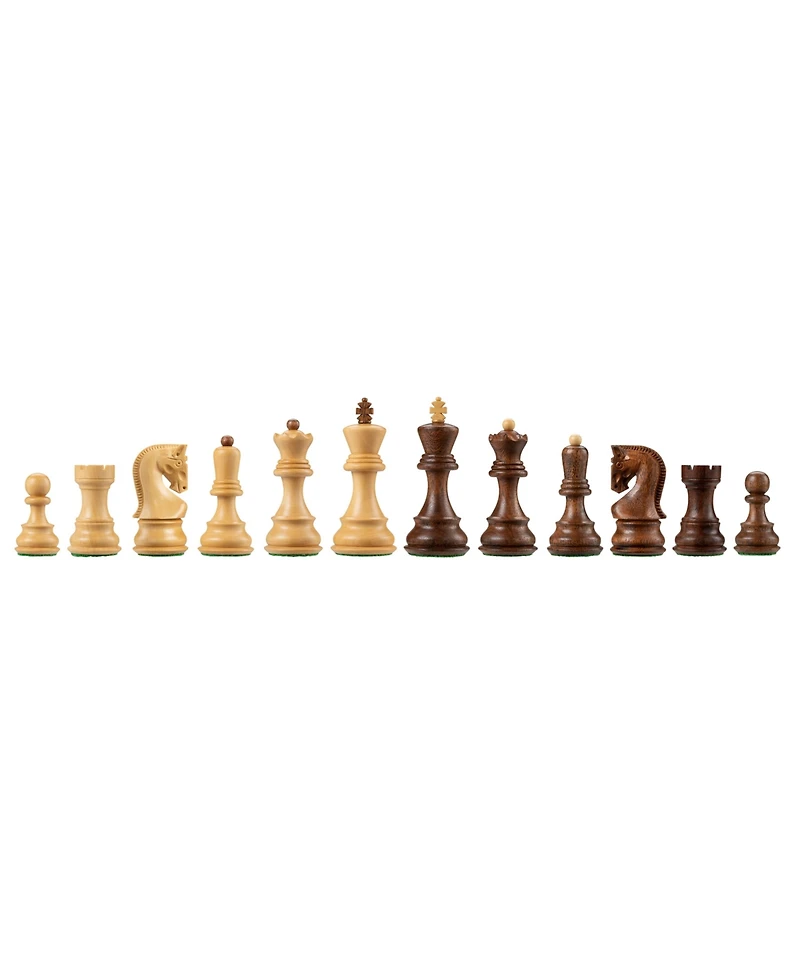 Bobby Fischer Zagreb Chess Pieces, Acacia and Boxwood, 3.75 in. King