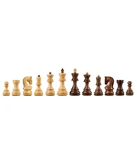 Bobby Fischer Zagreb Chess Pieces, Acacia and Boxwood, 3.75 in. King