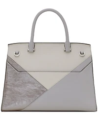 Calvin Klein Becky Metallic Colorblock Turnlock Convertible Satchel
