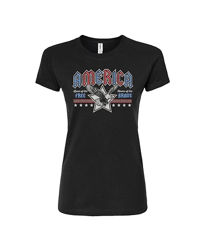 Hybrid Apparel Trendy Juniors Usa Eagle Graphic Tee