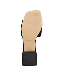 Nine West Women's Bamsy Square Toe Slip-on Dress Sandals