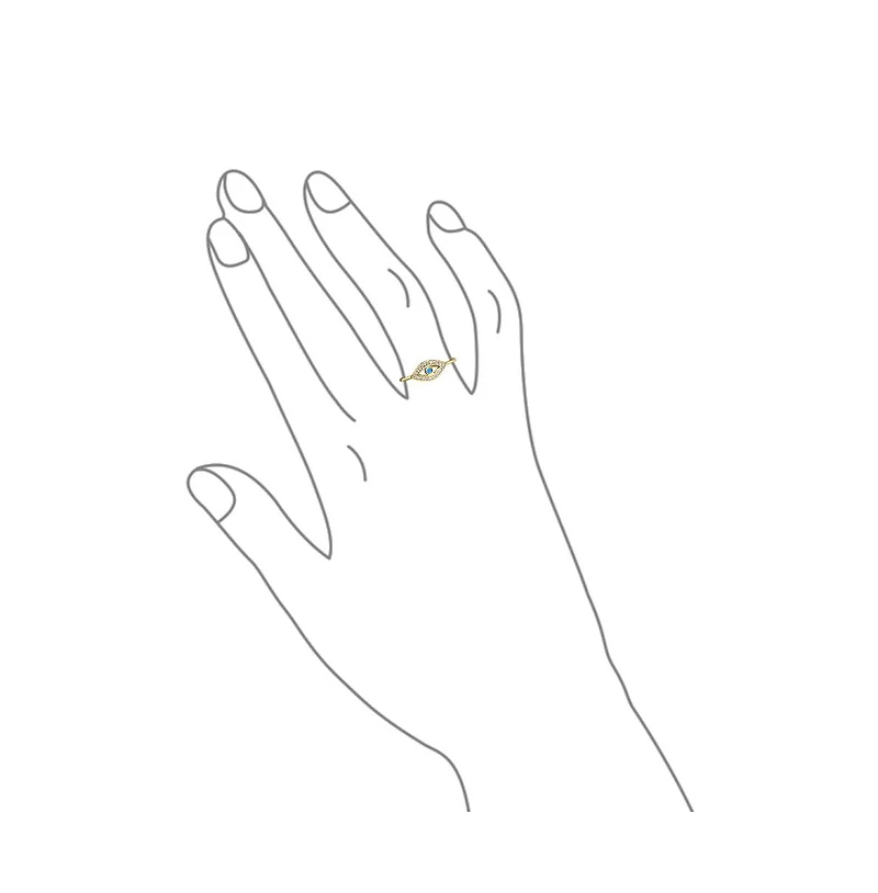 Bling Jewelry Minimalist Midi Knuckle 1MM Band Stackable Delicate Cz Halo Evil Eye Ring Sterling Silver