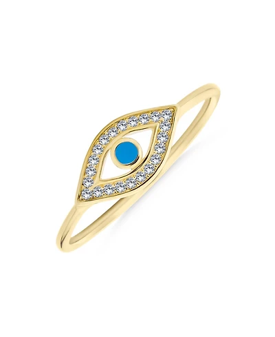 Bling Jewelry Minimalist Midi Knuckle 1MM Band Stackable Delicate Cz Halo Evil Eye Ring Sterling Silver