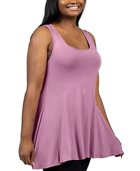 24seven Comfort Apparel Plus Sleeveless Tunic Tank Top