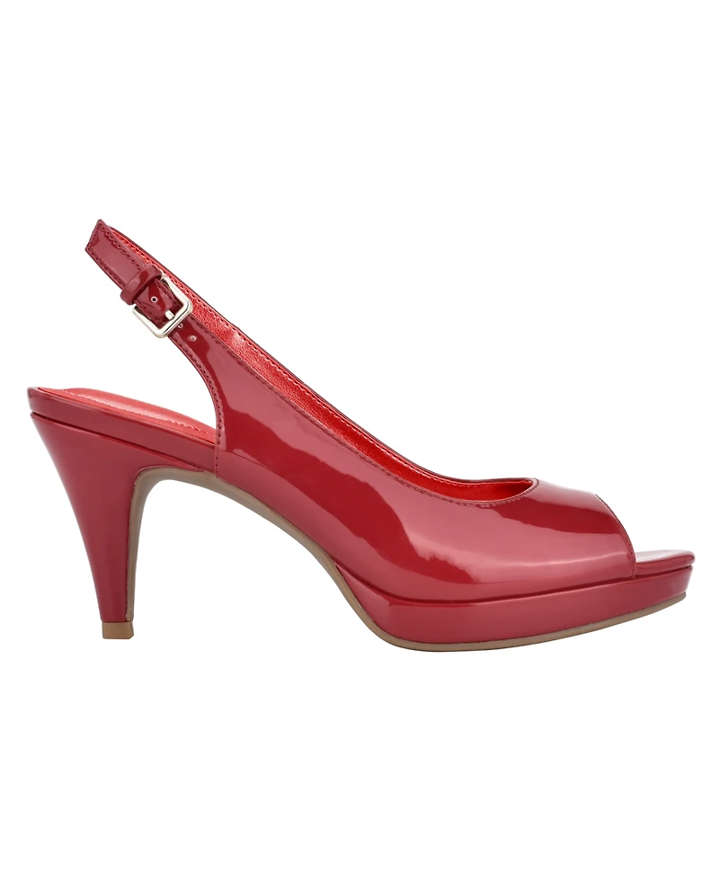 Bandolino Women's Melt Peep Toe Slingback Platform Dress Sandals