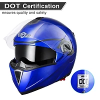 Ahr Run-m Full Face Flip up Modular Motorcycle Helmet Dot Approve Dual Visor Motocross Matt Black Xl