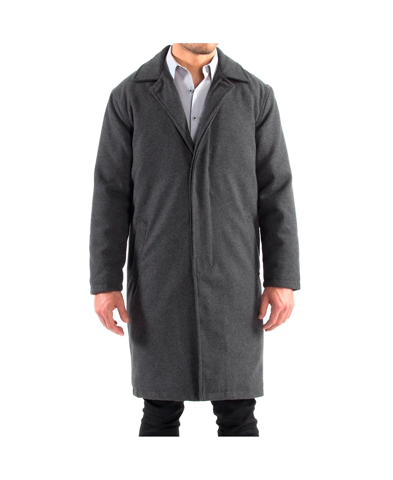 Alpine Swiss Men's Zach Men s Wool Blend Overcoat – Knee-Length Trench Coat, Runs Large for Layering Over Suits or Sweaters