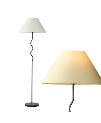 Squiggle 22" Led Contemporary Modern Floor Lamp with Empire Shade