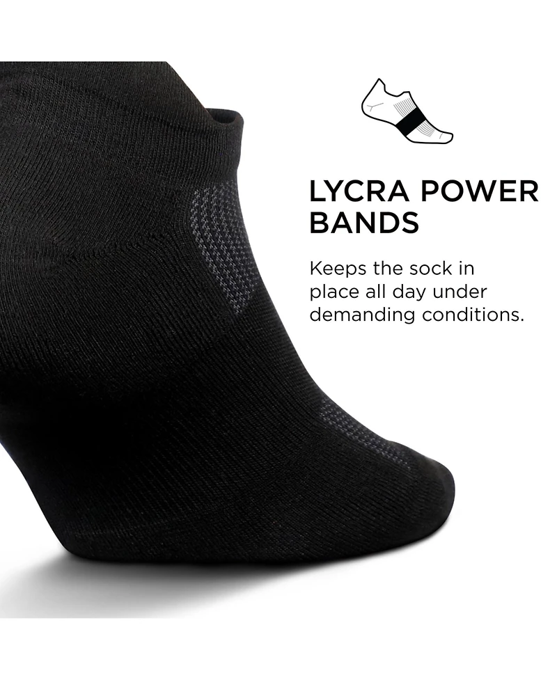 Feetures Men's High Performance Max Cushion Ankle Sock - No Show Socks for Women & Men with Heel Tab