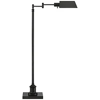 Regency Hill Jenson Traditional Pharmacy Swing Arm Floor Lamp 54" Tall Adjustable Dark Bronze Metal Shade for Living Room Reading Bedroom Office