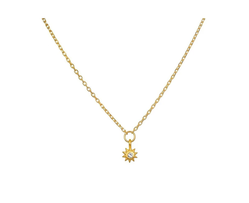 Lucent Spirit Mini Sun Pendant Necklace